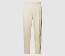 Bundfaltenhose mit Strukturmuster
