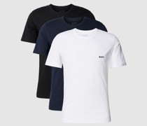 T-Shirt mit Label-Stitching im 3er-Pack
