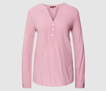 Blusenshirt mit kurzer Knopfleiste