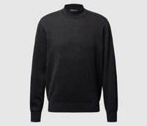 Pullover aus Merinowolle mit Stehkragen