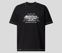 T-Shirt mit Label-Print