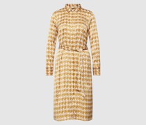 Midikleid mit Allover-Muster