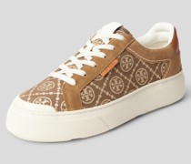 Sneaker aus Leder-Mix