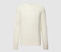 Strickpullover mit Zopfmuster Modell 'fetucha'