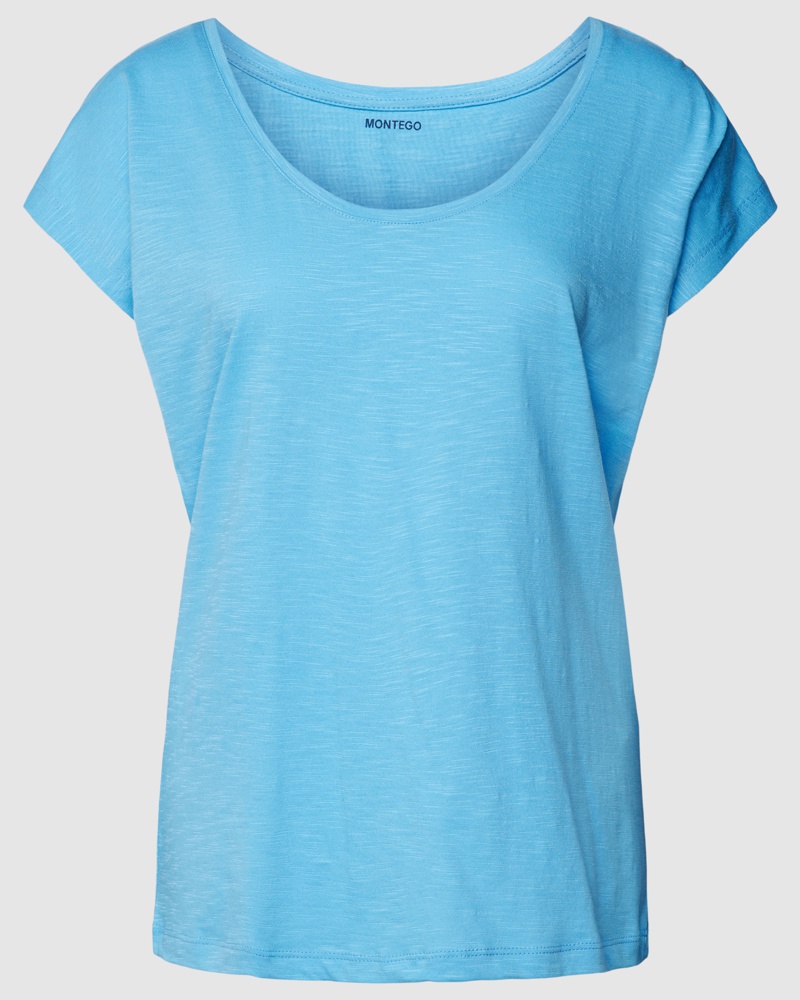 MONTEGO Damen T-Shirt mit Rundhalsausschnitt