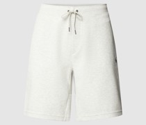 Sweatshorts mit Label-Stitching