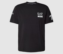 T-Shirt mit Label-Print
