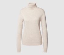 Rollkragenpullover in Melange-Optik