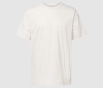 T-Shirt aus Baumwolle in melierter Optik Modell 'Mix+Relax'