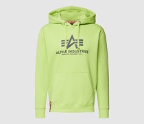 Hoodie mit Label-Print Modell 'BASIC'
