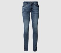 Mid Waist Jeans mit Brand-Stitching Modell 'CURVE'