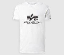 T-Shirt mit Label-Print Modell 'BASIC'