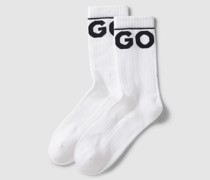 Socken mit Label-Stitching im 2er-Pack