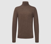 Rollkragenpullover mit gerippten Abschlüssen