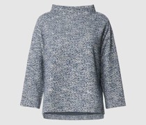 Sweatshirt mit drapiertem Stehkragen Modell 'Guponna'