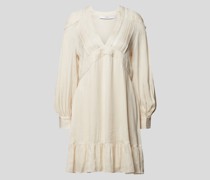 Knielanges Kleid mit Spitzen-Details