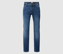 Slim Fit Jeans mit Knopf- und Reißverschluss