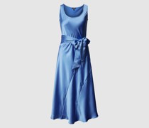 Ärmelloses Midikleid mit Taillengürtel