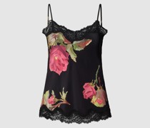 Trägertop mit floralem Allover-Muster