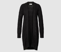 Longcardigan mit gerippten Abschlüssen Modell 'STELLA'