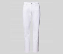 Straight Fit Jeans in unifarbenem Design Modell 'Mosa'