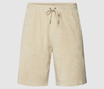 Sweatshorts mit Allover-Muster Modell 'ATHLETIC'
