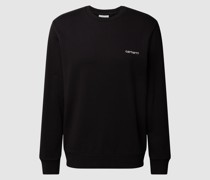 Sweatshirt mit Label-Stitching Modell 'SCRIPT'