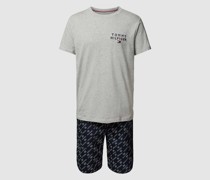 Pyjama mit Label-Stitching