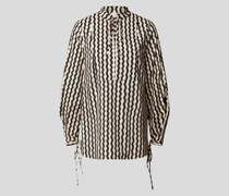 Schluppenbluse mit Streifenmuster