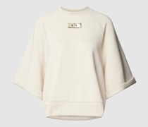 Sweatshirt mit Viskose-Anteil und Label-Patch