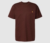 T-Shirt mit Label-Stitching Modell 'Script'