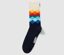 Socken mit grafischem Muster Modell 'Faded Diamond'