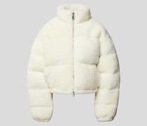 Wolljacke in Teddyfell-Optik