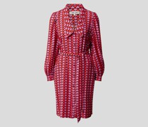 Knielanges Kleid mit Allover-Muster