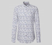 Business-Hemd mit floralem Muster