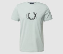T-Shirt mit Label-Stitching Modell 'Circle'