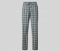 Straight Leg Pyjama-Hose mit Tartan-Karo