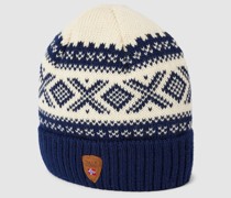 Beanie mit Allover-Muster Modell 'CORTINA'
