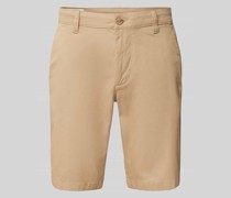 Tapered Fit Chino-Shorts mit Gesäßtaschen