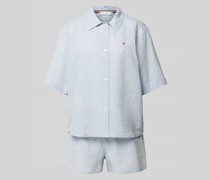 Pyjama aus Leinen-Baumwoll-Mix mit Streifenmuster