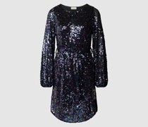 Minikleid mit Allover-Paillettenbesatz