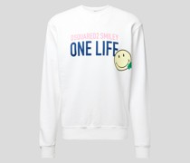 Sweatshirt mit Label-Print