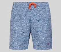 Badehose mit Allover-Muster Modell 'INUVIK'