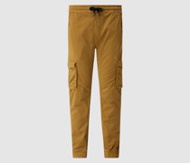 Cargohose mit Label-Details Modell 'Twill'