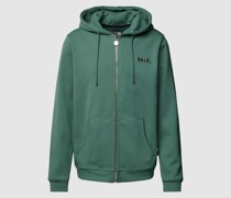 Sweatjacke mit Label-Applikation