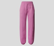 Sweathose mit Label-Stitching