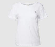 T-Shirt mit Label-Stitching Modell 'SHIELD'