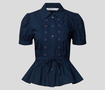 Hemdbluse mit Lochstickereien