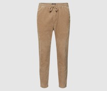 Cordhose mit Label-Detail