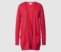 Cardigan aus Viskose-Mix mit gerippten Abschlüssen Modell 'RIL'
